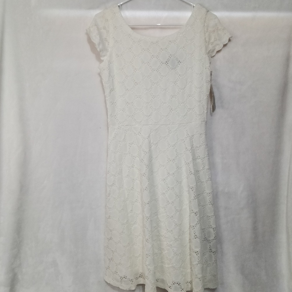 RN Studio by Ronni Nicole Ivory Lace Fit and Flare Dress Size 4